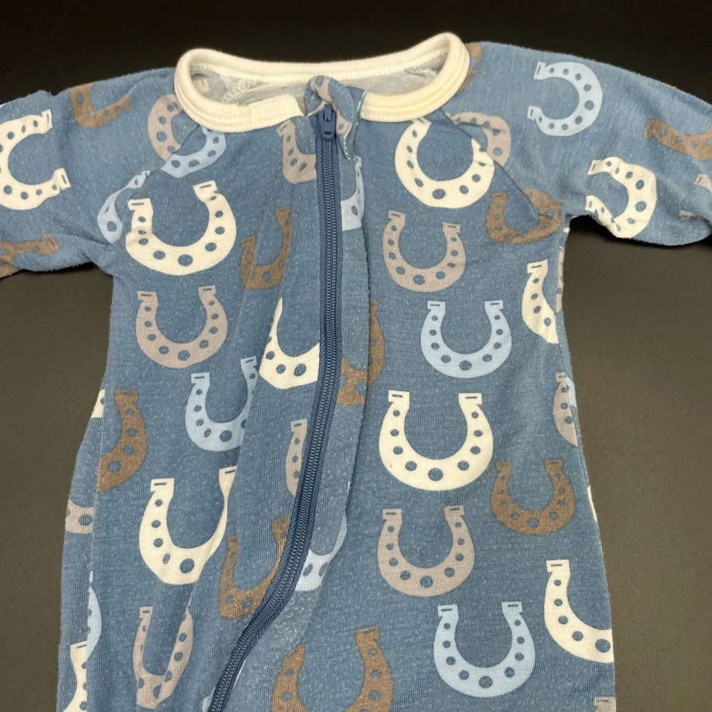 Bestaroo boys infant 3-6 months Horseshoe Footie PJ